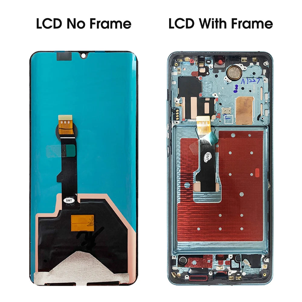 6.47" P30 Pro Screen Replacement, for Huawei P30 Pro VOG-L29 VOG-L09 Lcd Display Digital Touch Screen With Frame Assembly HUAWEI phone repair parts