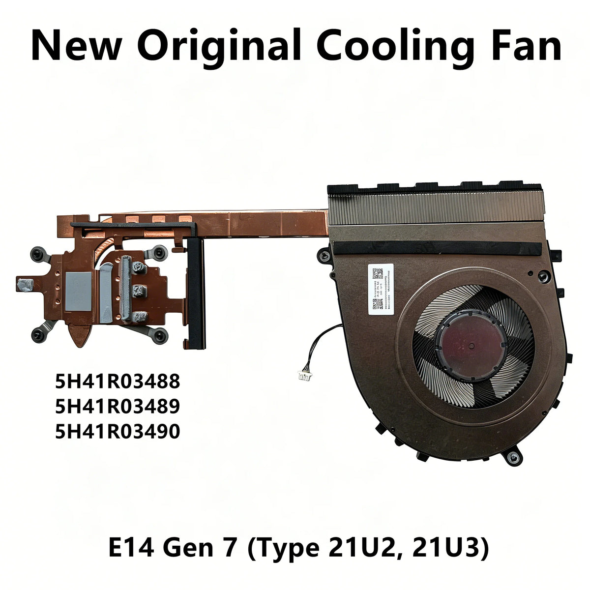 New Original For Laptop Lenovo ThinkPad E14 Gen 7 CPU Cooling Fan Heatsink Radiator UMA FRU PN:5H41R03490 Lenovo laptop repair parts