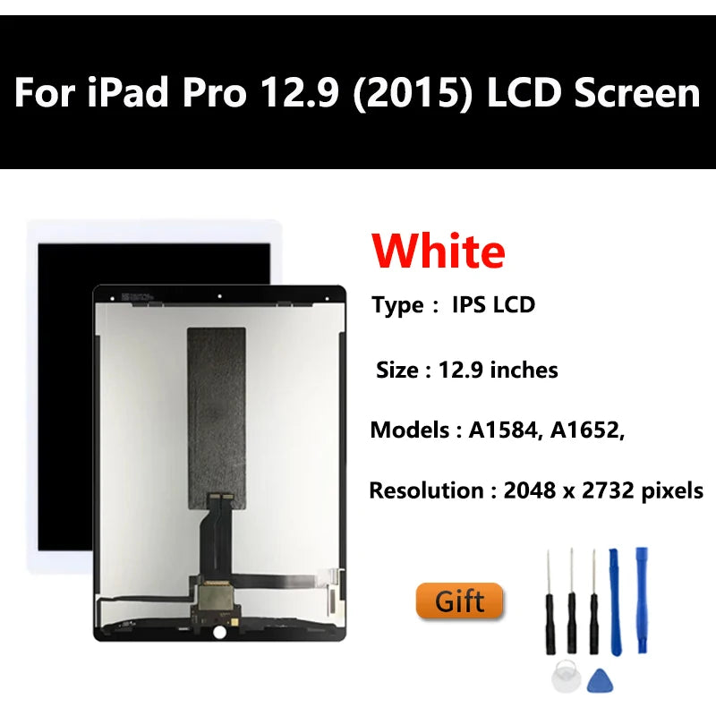 Tested LCD Display For Apple iPad Pro 12.9" A1584 A1652 A1670 A1671 A1821 2015 Touch Screen Digitizer Sensors Assembly Panel  iPad repair parts