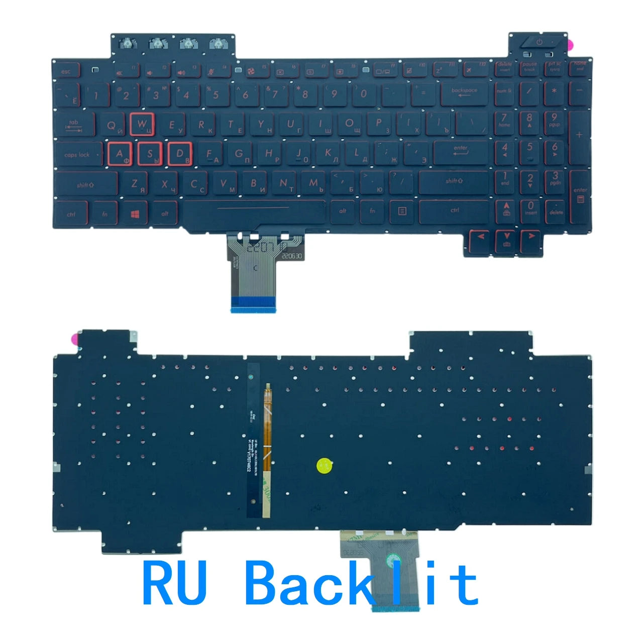 New US Russian Spanish Language  RGB Keyboard For ASUS ROG FX504 FX504GD FX504GE FX504GM FX80 FX80GM FX505 FX86 FX705 ASUS laptop repair parts