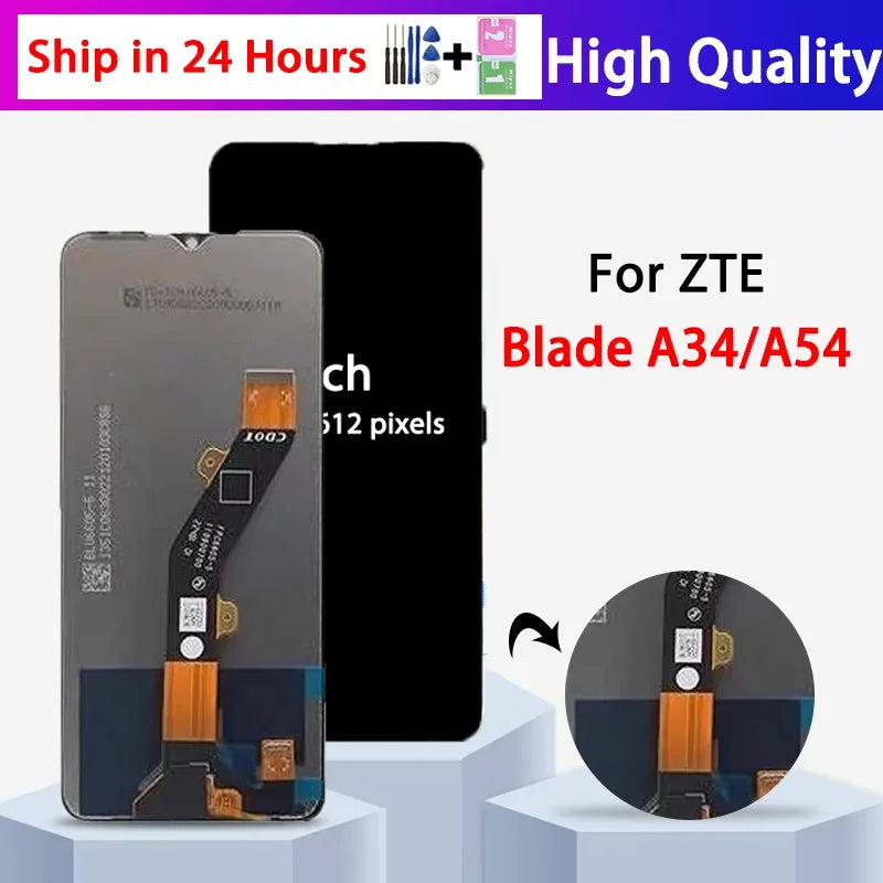 6.6"High Quality For ZTE Blade A54 Display Touch Screen Digitizer Assembly For ZTE Blade A34 LCD Display Replacement ZTE phone repair parts