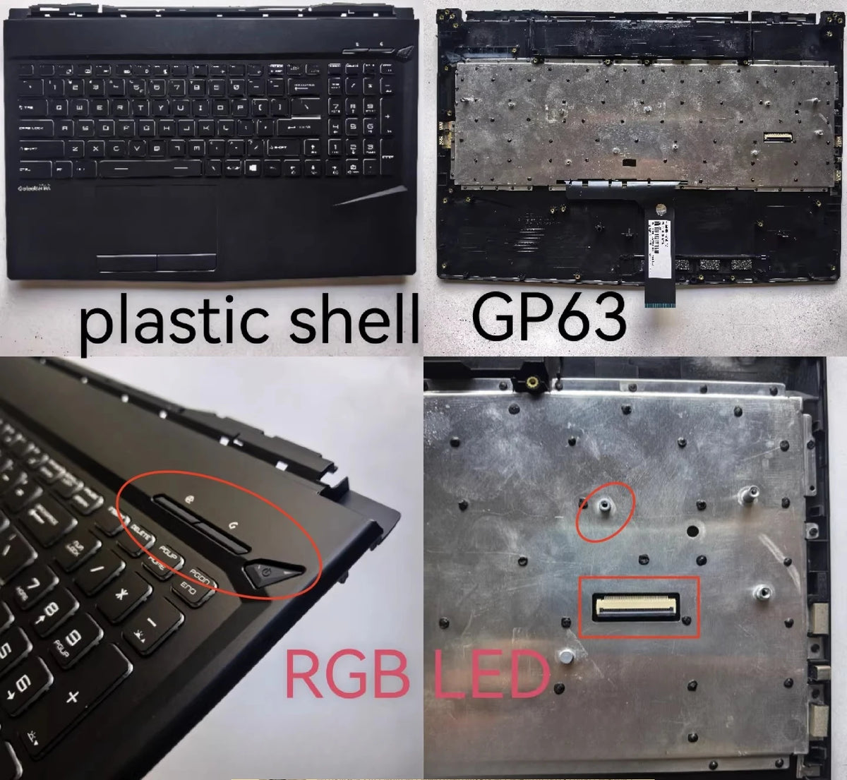 Cover case for MSI we63 GE63 GP63MS-16P1 16P2 16P5 16P7 Lcd back housing bezel frame upper palmrest topcase bottom hinge shell MSI laptop repair parts