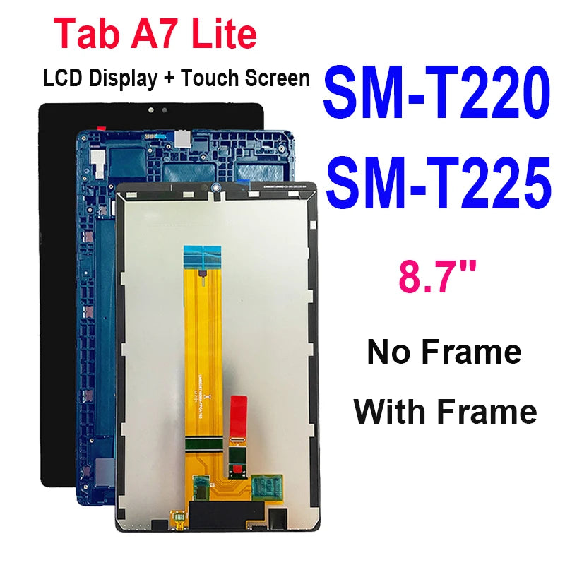 8.7'' LCD For Samsung Tab A7 Lite 2021 SM-T220 SM-T225 T220 T225 Display Touch Screen Digitizer Panel Assembly Samsung Tablet repair parts