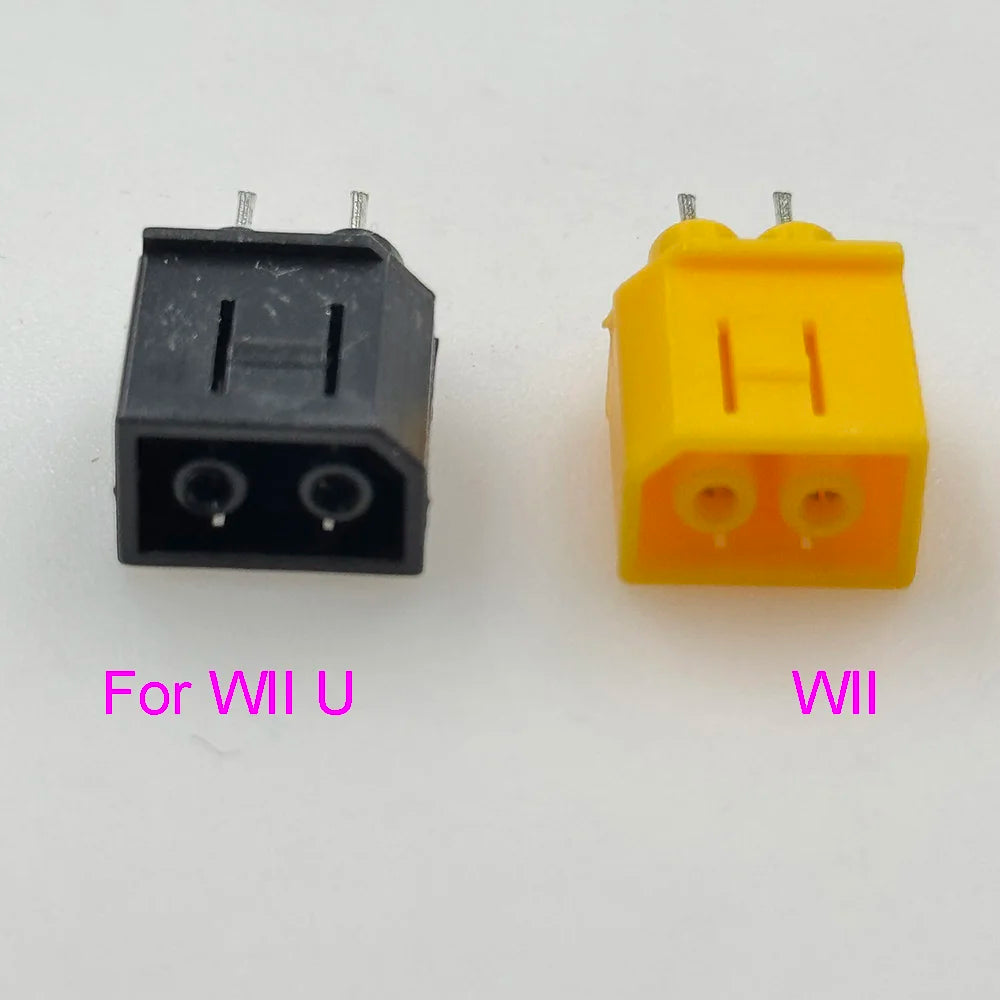 2PCS DIY Male Charging Plug Connect Port Socket Interface Connector  for Wii &  Power Supply Charger Game console repair parts