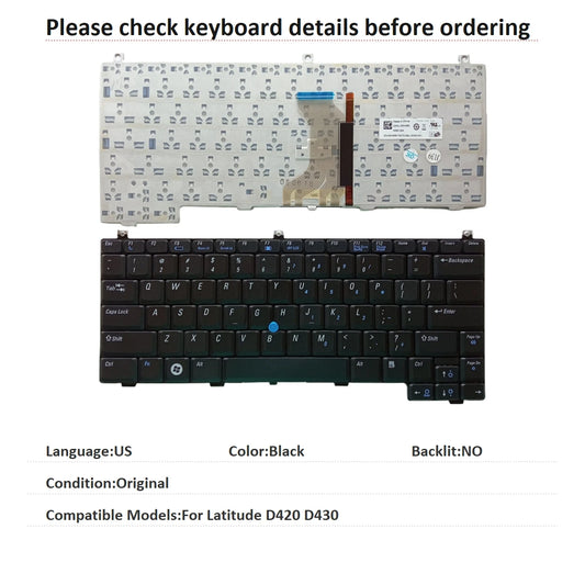New US Language  Keyboard For Dell Latitude D420 D430 Notebook PC Replacement KeyboardDell laptop repair parts