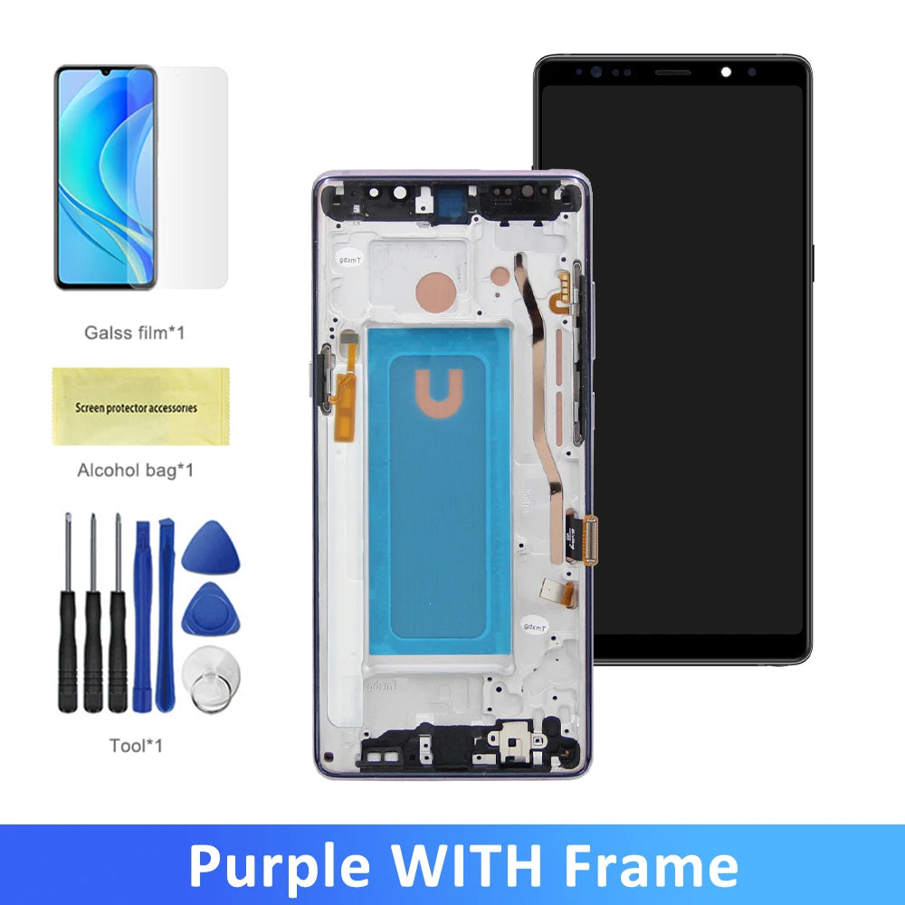 Note 8 LCD With Frame For Samsung Note8 N950F N950U N950W N950FD LCD Display Touch Screen Digitizer Assembly Display 100% Tested Samsung phone repair parts