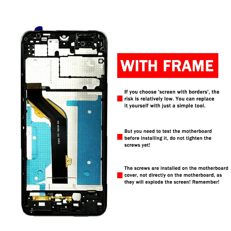 6.6“For TCL 408 T507D1 Display Screen For TCL 405 T506D LCD Display Touch Screen Digitizer For TCL 406 T506K Display Replacement TCL phone repair parts