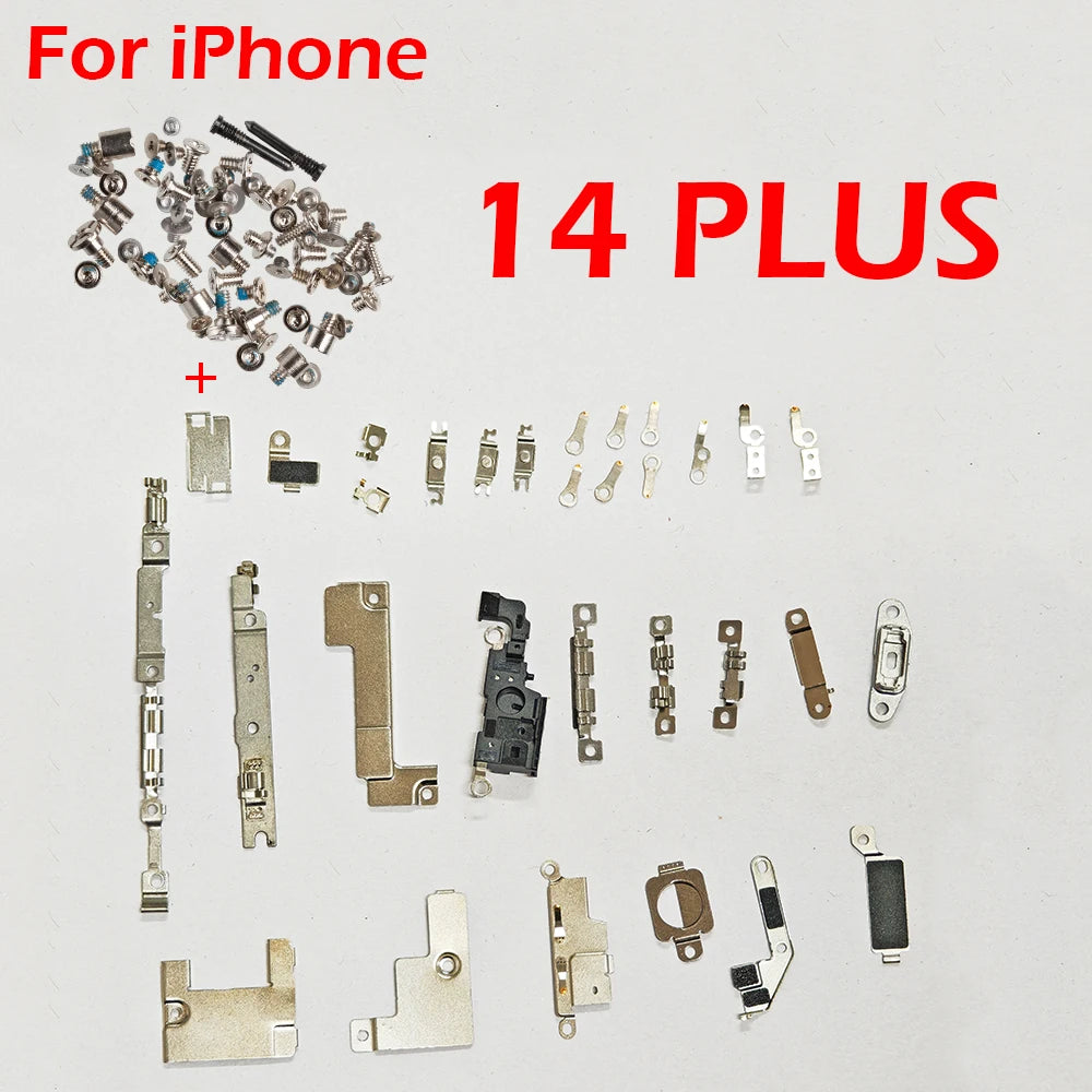 1set Full Set Metal + Screw for iPhone 13 Pro Max 14 Plus 11 12 Inner Bracket Accessories Shield Plate Parts iPhone phone repair parts