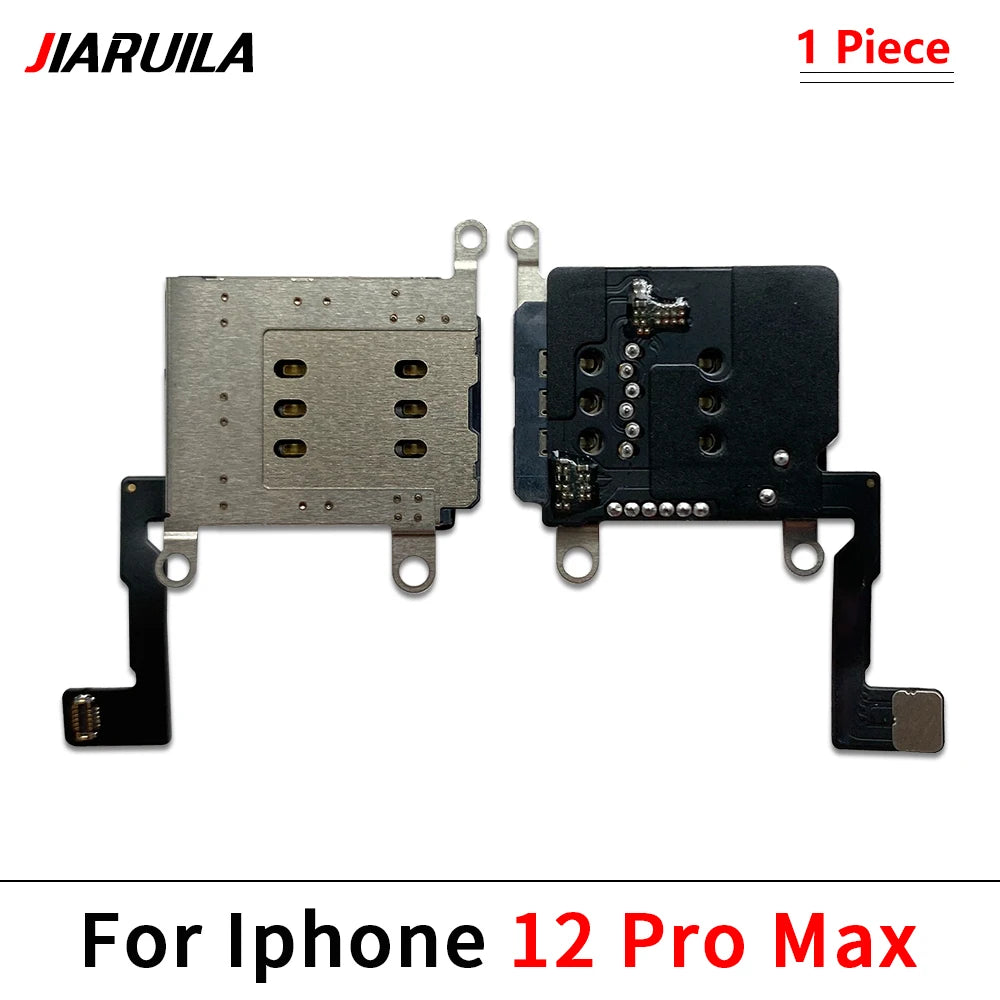 New SIM Card Reader For iPhone 11 12 13 14 15 Pro Max Plus Mini Dual SIM Card Slot Socket Inner Adapter With Flex Cable iPhone phone repair parts