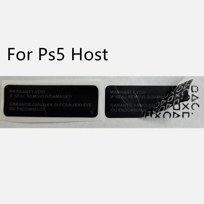 10PCS for PS4 SLIM PRO 10xx 11xx 12xx Console Housing Warranty Seal Label Sticker Replacement for Ps5 Console  Game console repair parts