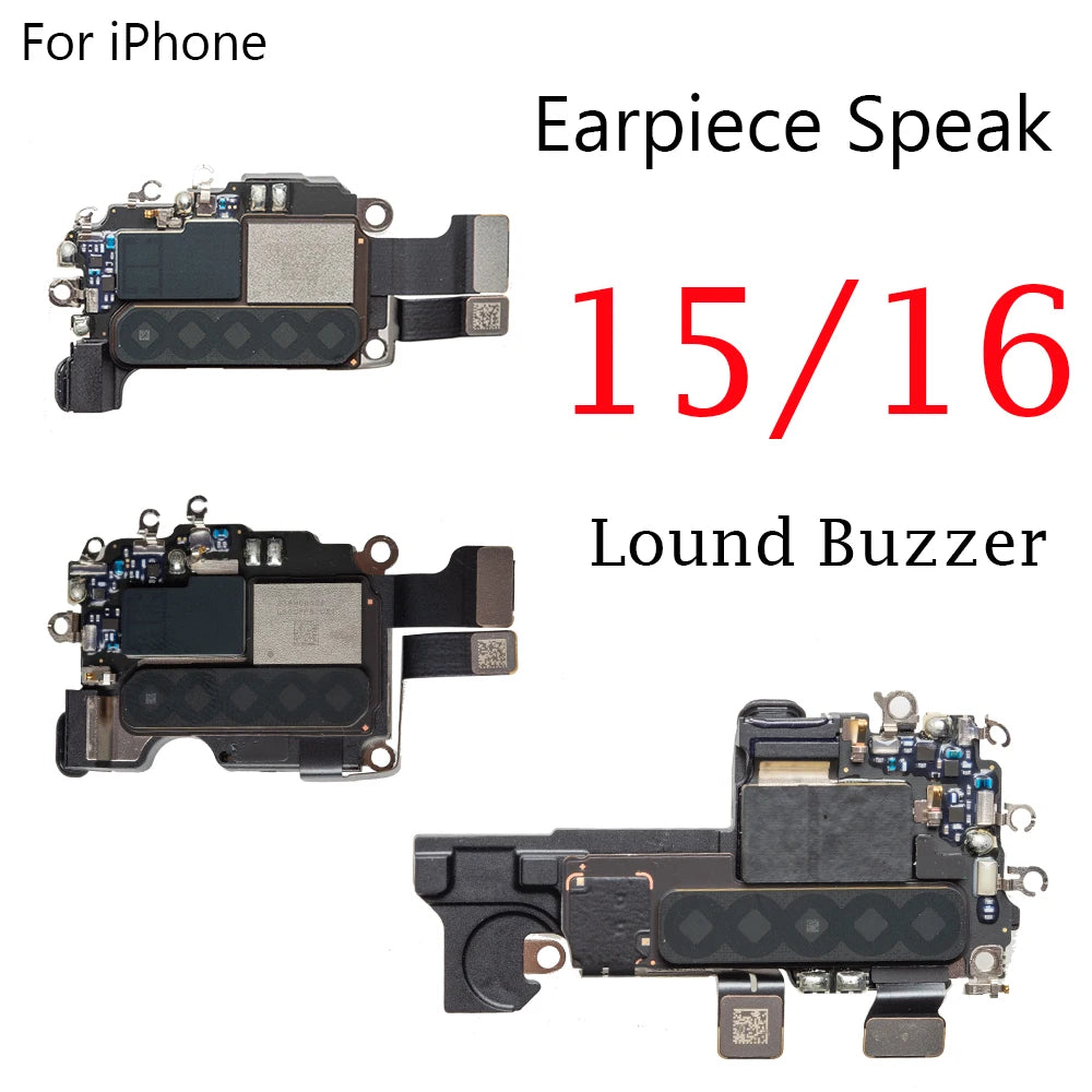 Front Earpiece Flex Cable for iPhone 15  Plus 16 Pro Max Ear Lound Buzzer Sound Speaker Headset fix  Parts iPhone phone repair parts