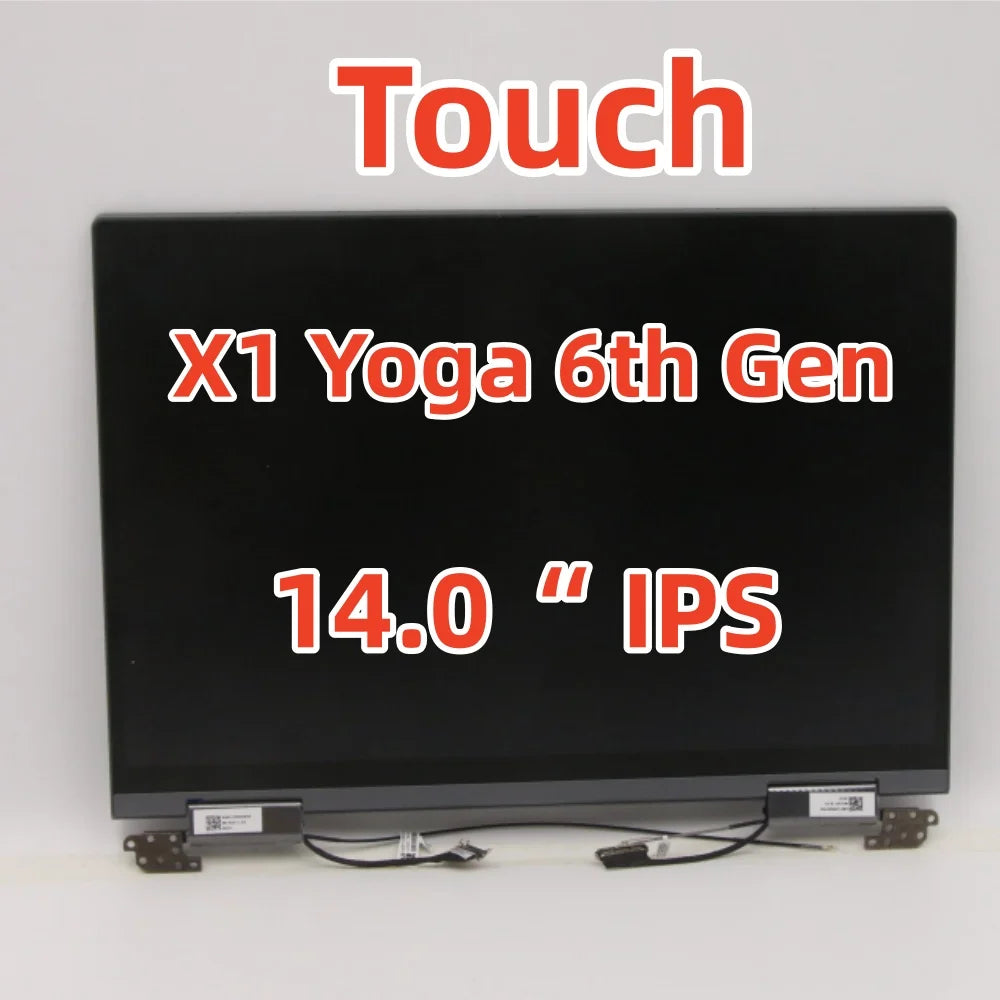 NEW For Lenovo ThinkPad x1 YOGA 6TH GEN  Touch LCD Screen IPS 400nit 100%SRGB Screen upper half assembly 5M11B60010 5M11H78632 5M11B60013 Lenovo laptop repair parts