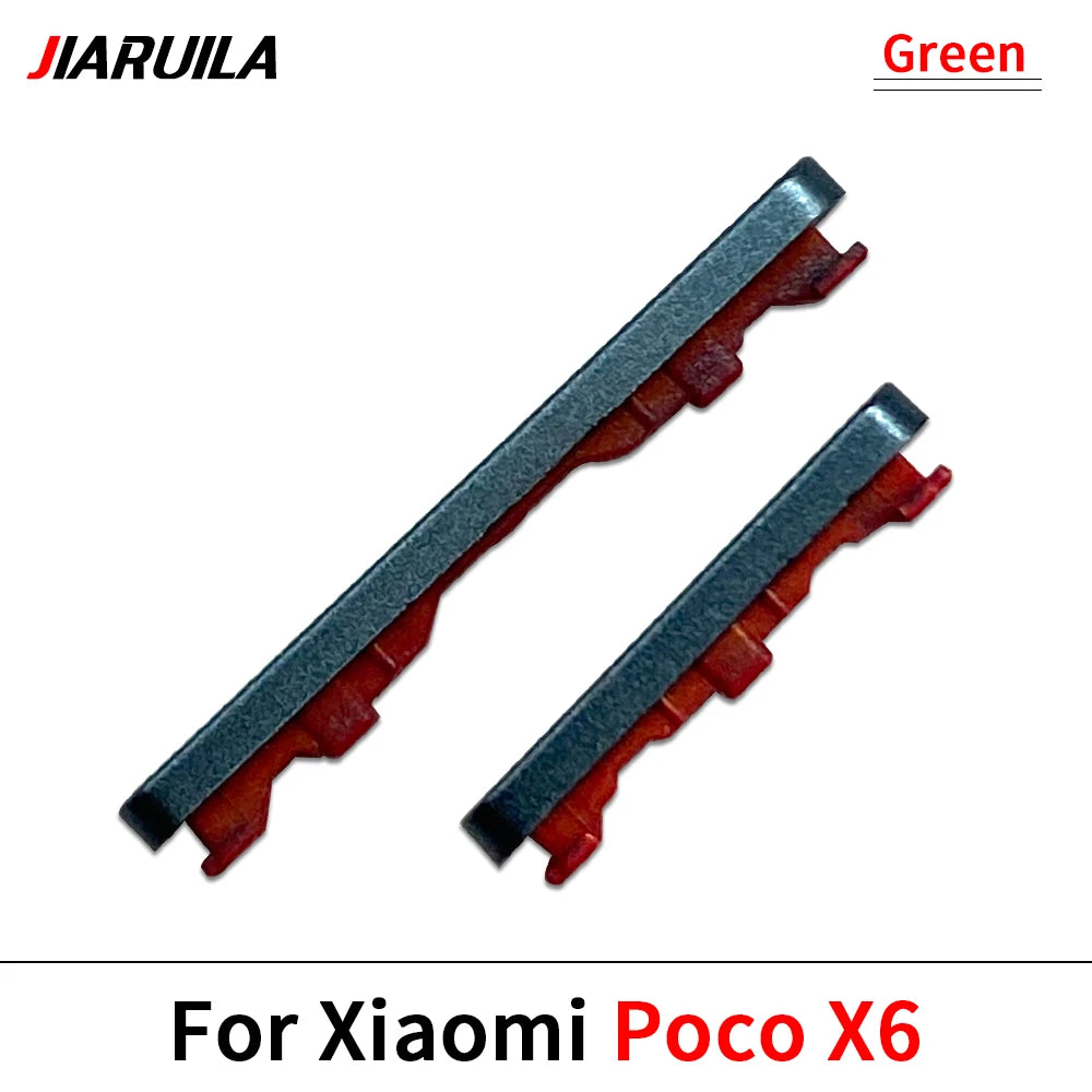 10Pcs/Lot, Side Keys Key Power and Volume Buttons For Xiaomi Poco X4 X5 X6 Pro 5G Replacement Parts  Xiaomi  Xiao mi phone repair parts