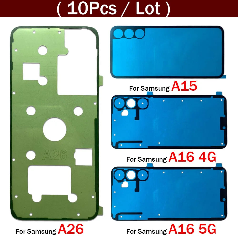 10Pcs/Lot, Back Glass cover Adhesive Sticker Stickers glue For Samsung A05 A05s A15 A25 A35 A55 A16 A25 4G 5G Samsung phone repair parts