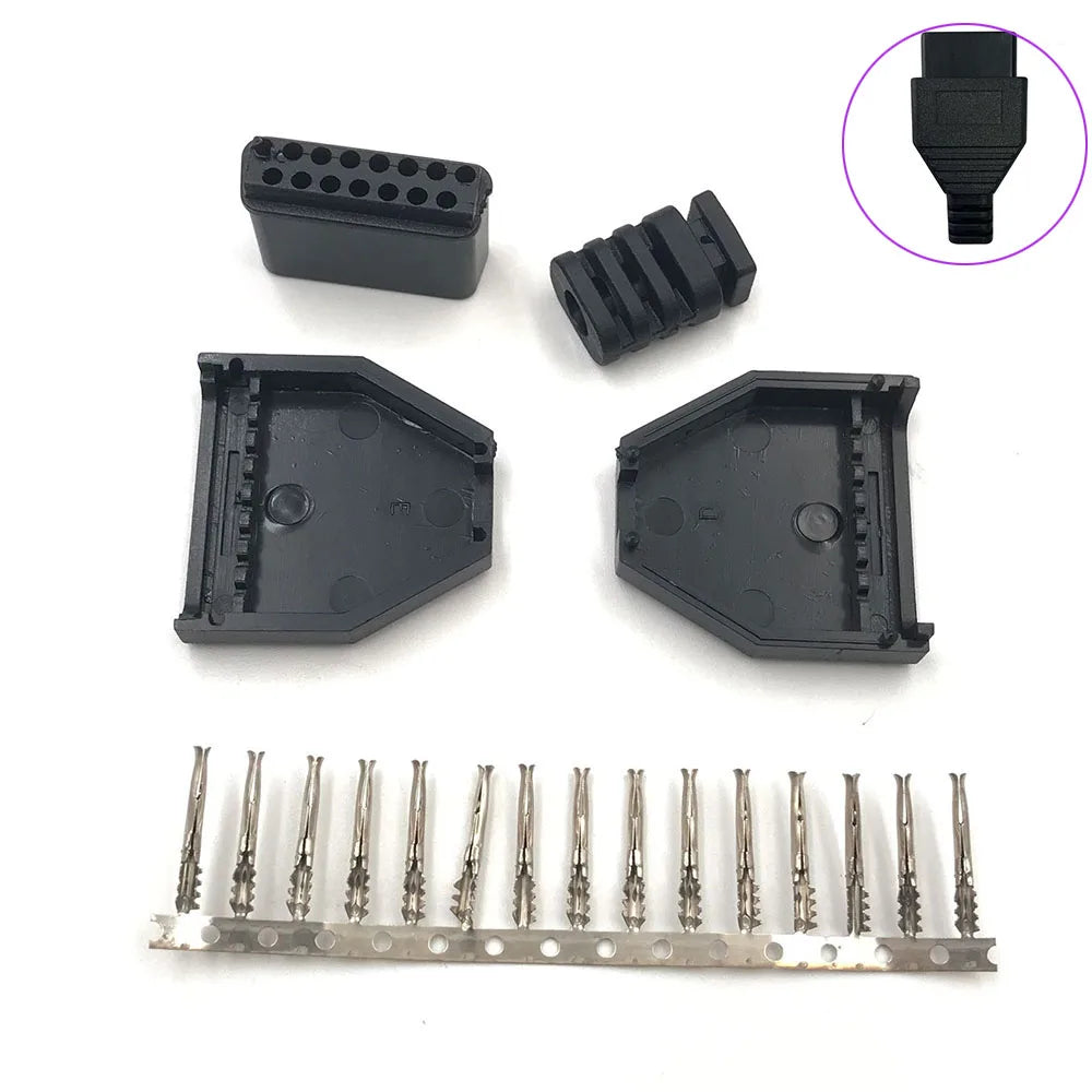 2Sets 15Pin Controller Port Connector For SNK /FC For NEOGEO /CD Controller Plug Repair Parts Game console repair parts