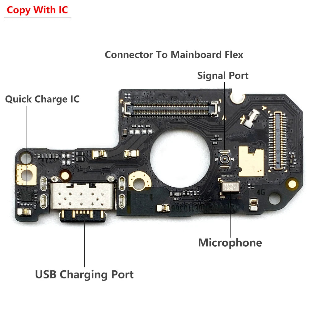 New For Xiaomi Poco M4 Pro 4G 5G Dock Connector Micro USB Charger Charging Port Flex Cable Microphone Board  Xiaomi  Xiao mi phone repair parts