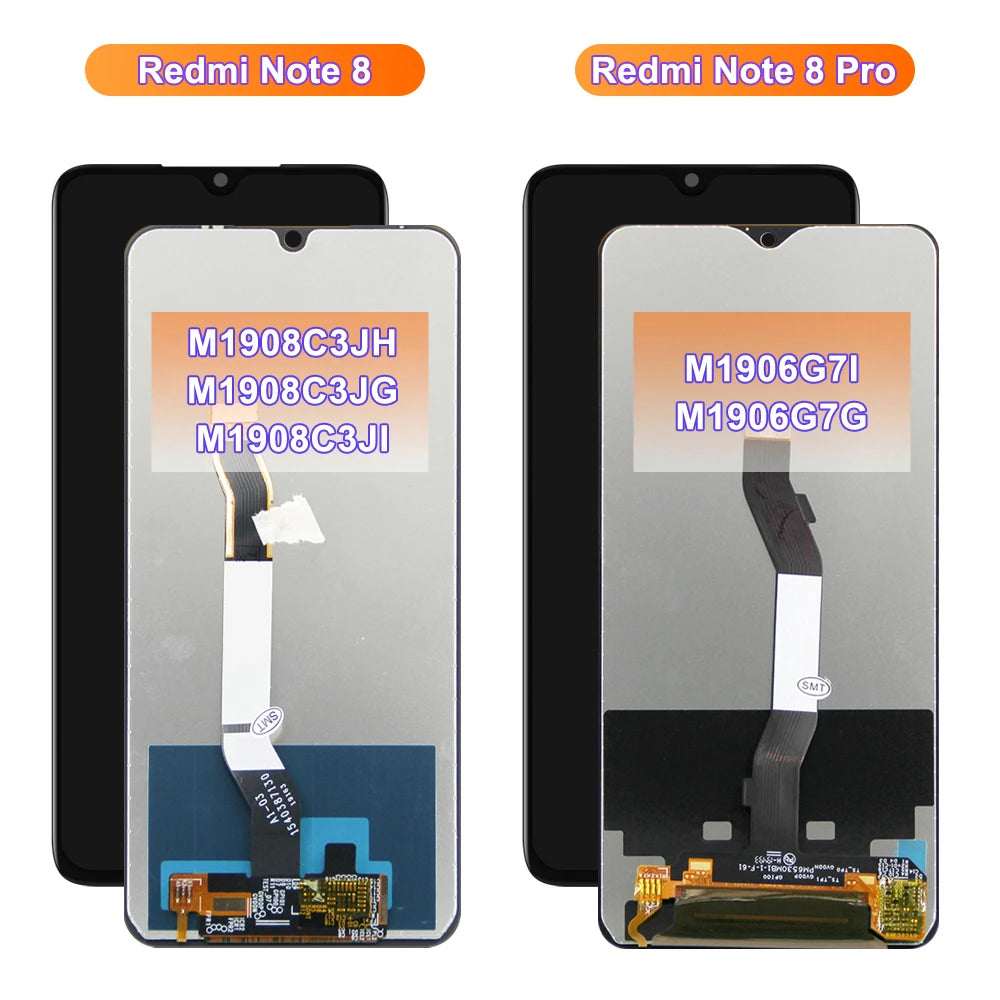 Display for Xiaomi Redmi Note 8 Pro M1906G7I Lcd Display Touch Screen Digitizer Assembly with Frame for Redmi Note 8 Replacement Xiaomi phone repair parts