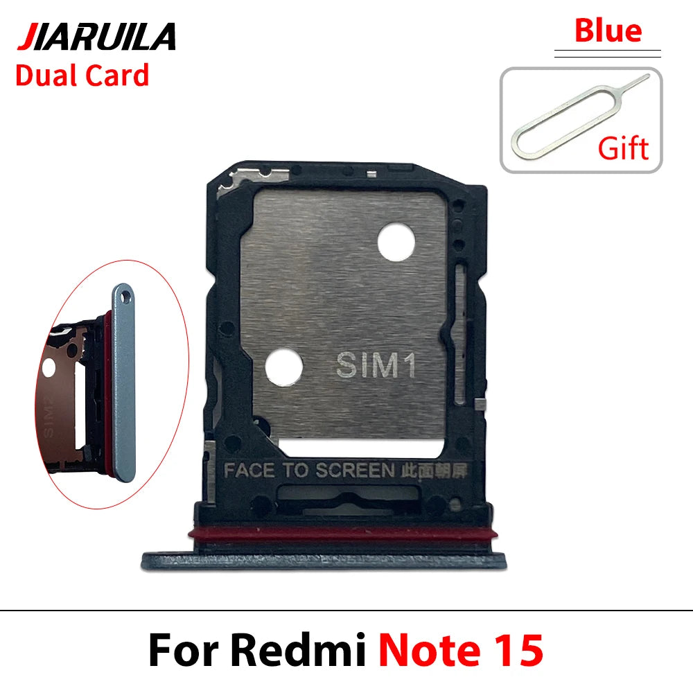 SIM Card Tray Slot Holder Adapter Accessories For Xiaomi Redmi Note 15 Pro Plus 4G 5G Xiaomi  Xiao mi phone repair parts