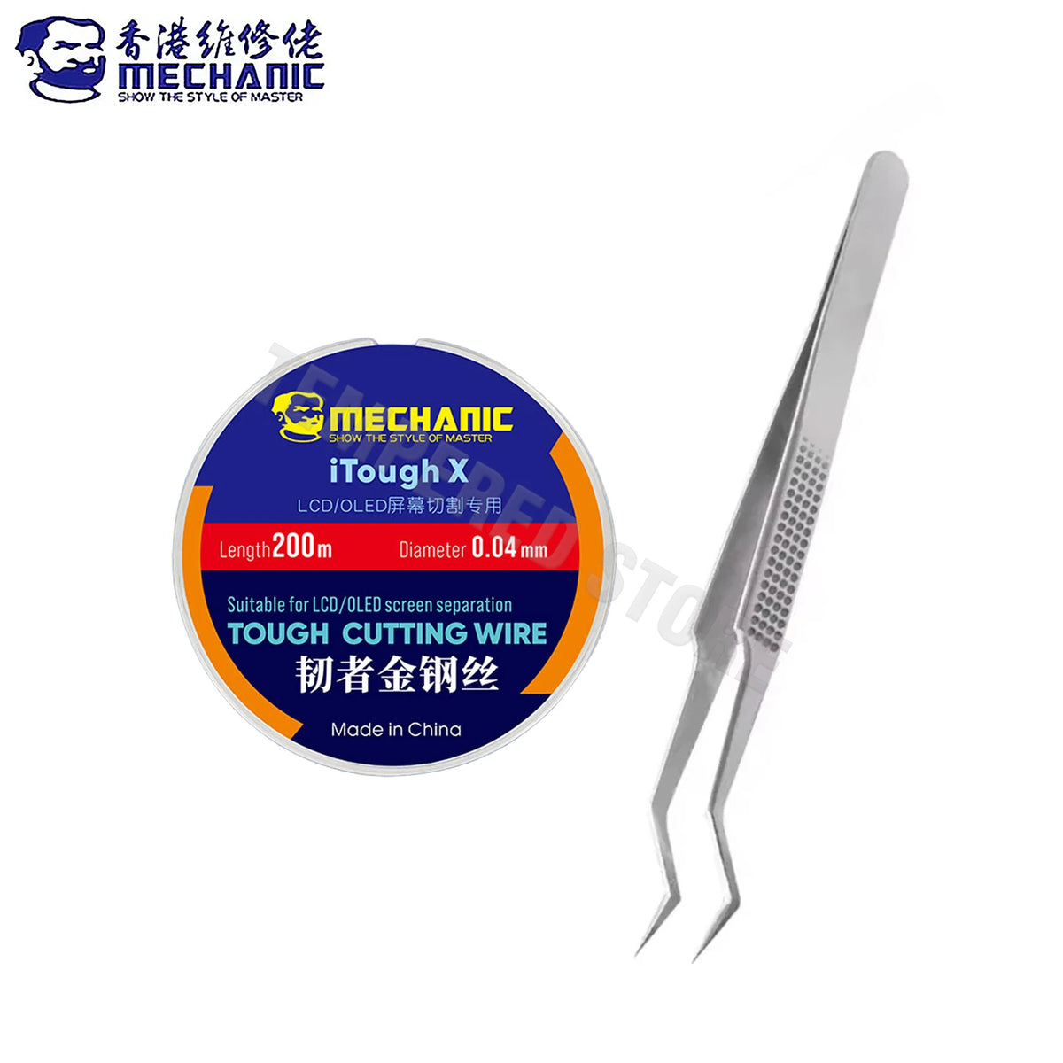 MECHANIC iTough X High Hardness Special Steel Wire for Mobile LCD OLED Screen Cutting Separation Line 0.028mm - 0.1mmX200m tools Professional Repair Tools