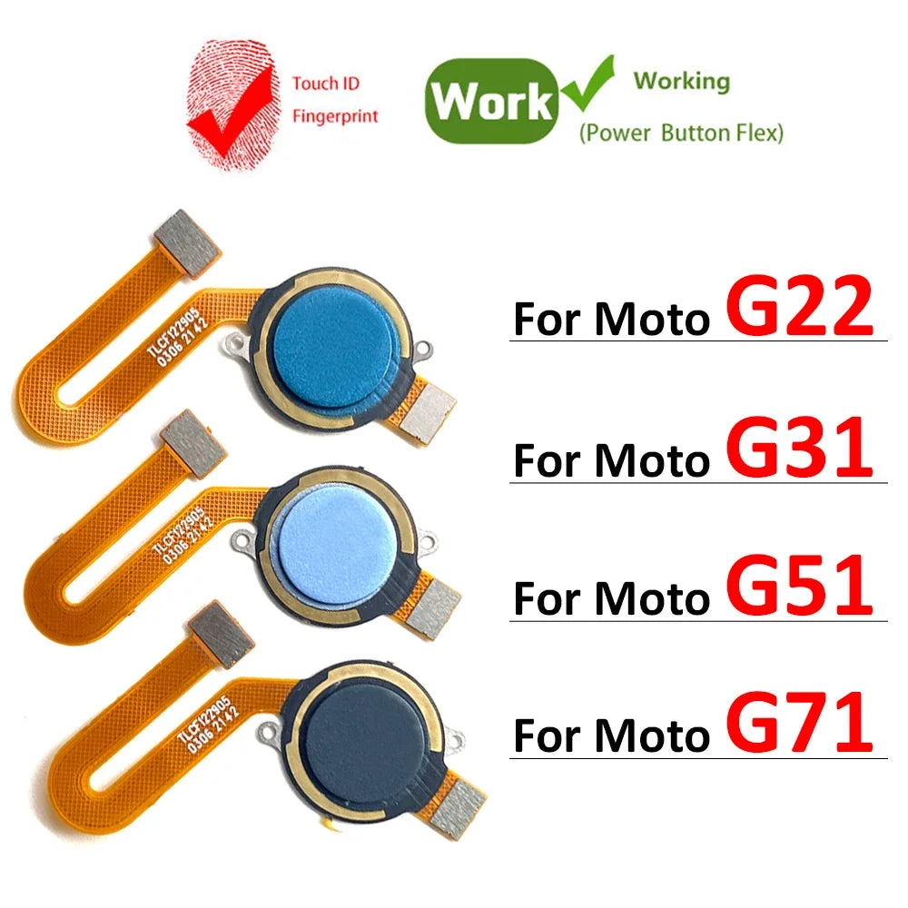 For Motorola Moto G22 G31 G51 G71 5G Home Button FingerPrint Touch ID Sensor Flex Cable Ribbon Replacement Parts Motorola phone repair parts