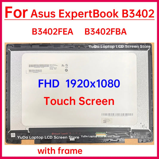 14" Touch Screen For Asus ExpertBook B3402 B3402FEA B3402FBA B3402FVA LCD Display Digitizer+Frame Assembly Replacement 1920x1080 ASUS laptop repair parts