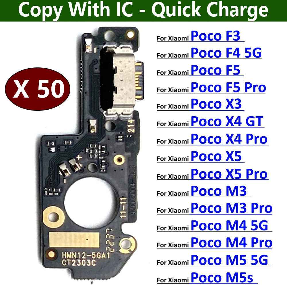 50Pcs USB Charger Dock Connector Charging Port Micro Flex Cable For Motorola Moto F3 F4 F5 X3 X4 X5 X6 M3 M4 M5 M5s Pro 4G 5G GT Motorola phone repair parts