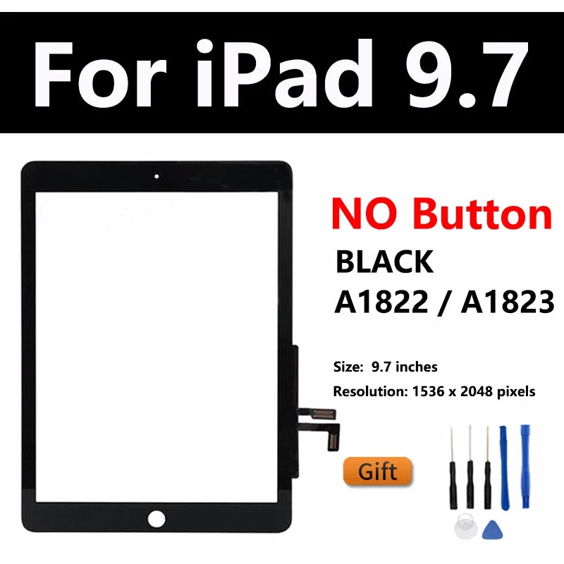 LCD Touch Screen For Apple iPad 5 5th Gen A1822 A1823 iPad 9.7 2017 Assembly Digitizer Front Glass Display Panel Replacement  iPad repair parts