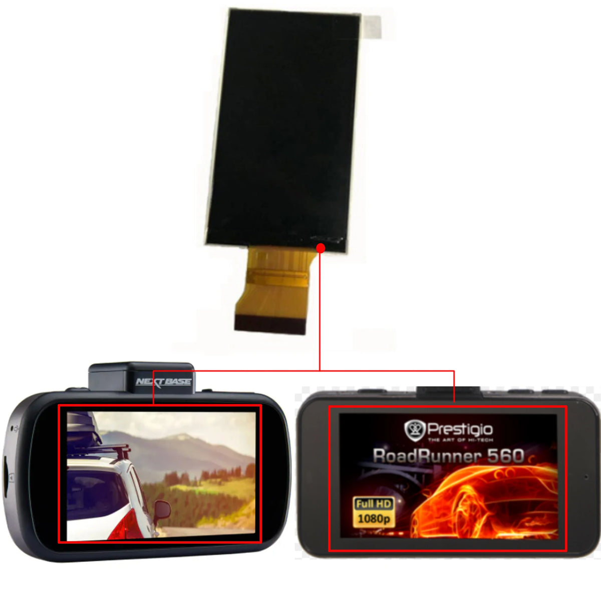 LCD Display Screen For NextBase 612GW restigio Road Runer 560 Recorder 3.0" Matrix  960 (RGB) 240 Pixels Other Brand tablet repair parts