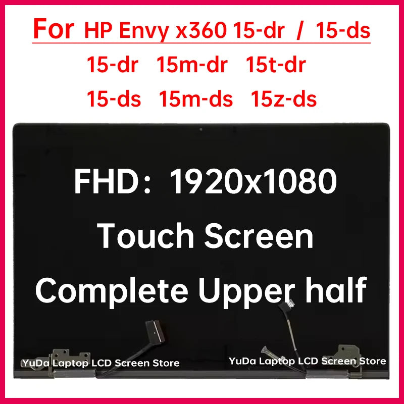 15.6 Inch Touch Screen For HP Envy x360 15-dr 15-ds 15m-dr 15t-dr 15m-ds 15z-ds Laptop LCD Display Complete Assembly Replacement HP laptop repair parts
