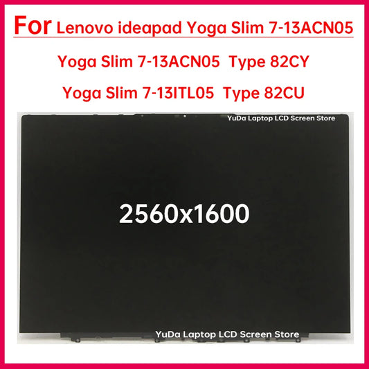 13.3" Laptop LCD Screen For Lenovo ideapad Yoga Slim 7-13ACN05 82CY 13ITL05 82CU Display Digitizer + Frame Assembly Replacement Lenovo laptop repair parts