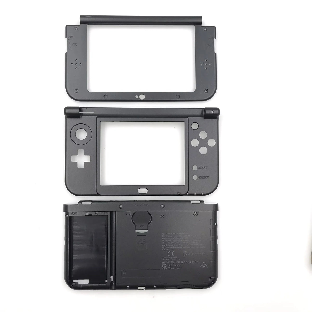 Replace BCD Cover For New 3DS XL LL Top Upper Screen Frame Bottom Middle Shell Battery Cover Housing Shell Game console repair parts