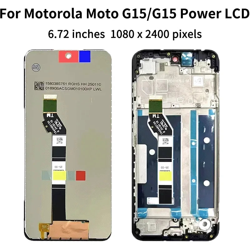 IPS LCD for Motorola Moto G05 G15 G35 G45 G55 G75 G85 LCD Display Touch Screen Digiziter Assembly For Moto E15 Display Motorola phone repair parts
