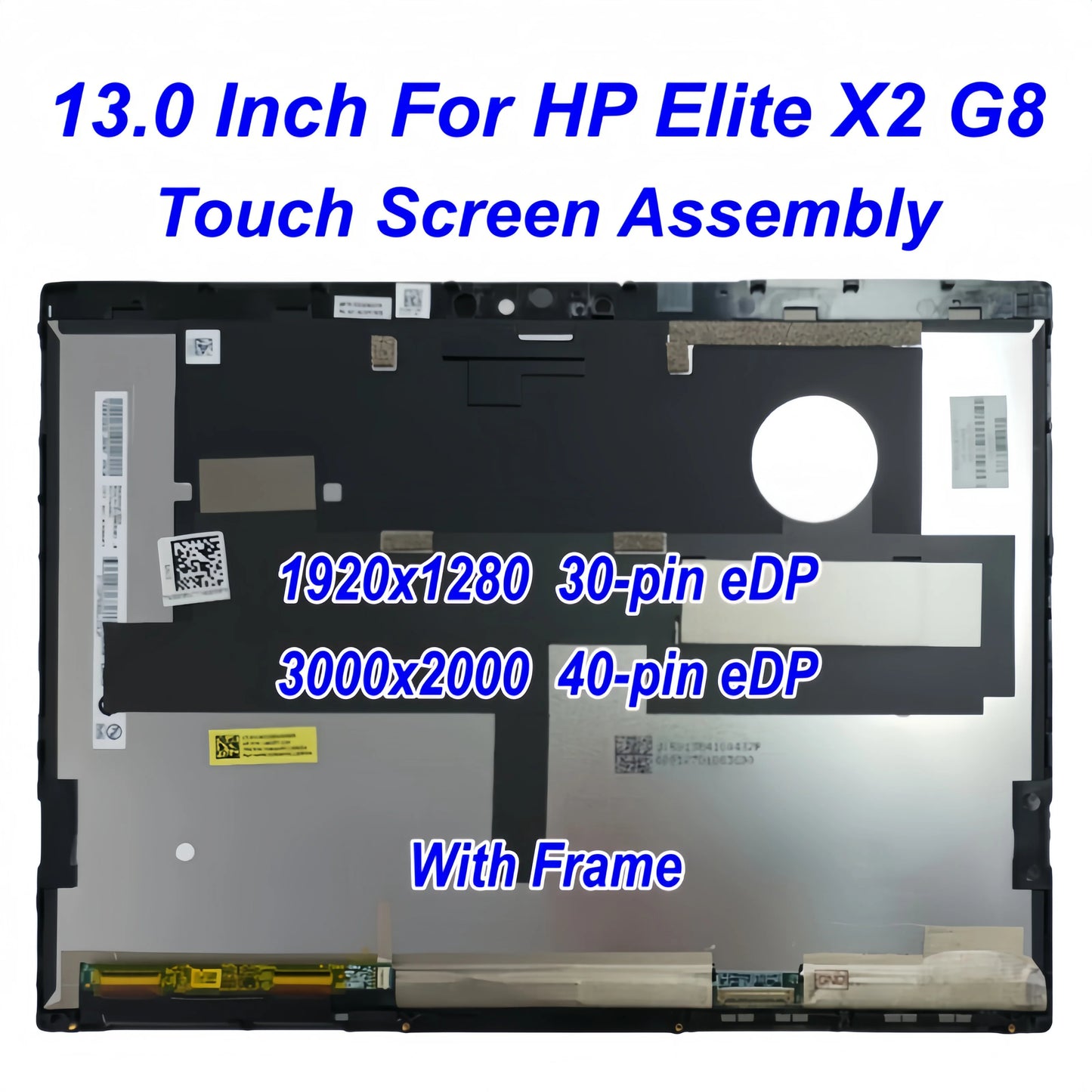 M51633-001 M51634-001 13" For HP Elite X2 G8 LCD Touch Screen Assembly With Frame 1920X1280 M130NV42 & 3000x2000 B130KAN01.0 HP laptop repair parts