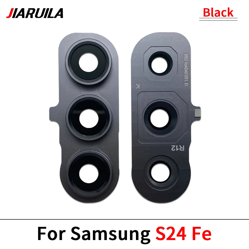 New Rear Camera Glass Lens Cover With Frame Holder For Samsung A26 A56 A34 A54 S24 Fe 5G Replacement Parts Samsung phone repair parts