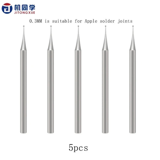 JTX JS-03 Tungsten Steel Grinding Tip Solder Joints Polishing Tool for iPhone Android Motherboard Repair 0.3/0.4/0.5mm Professional Repair Tools