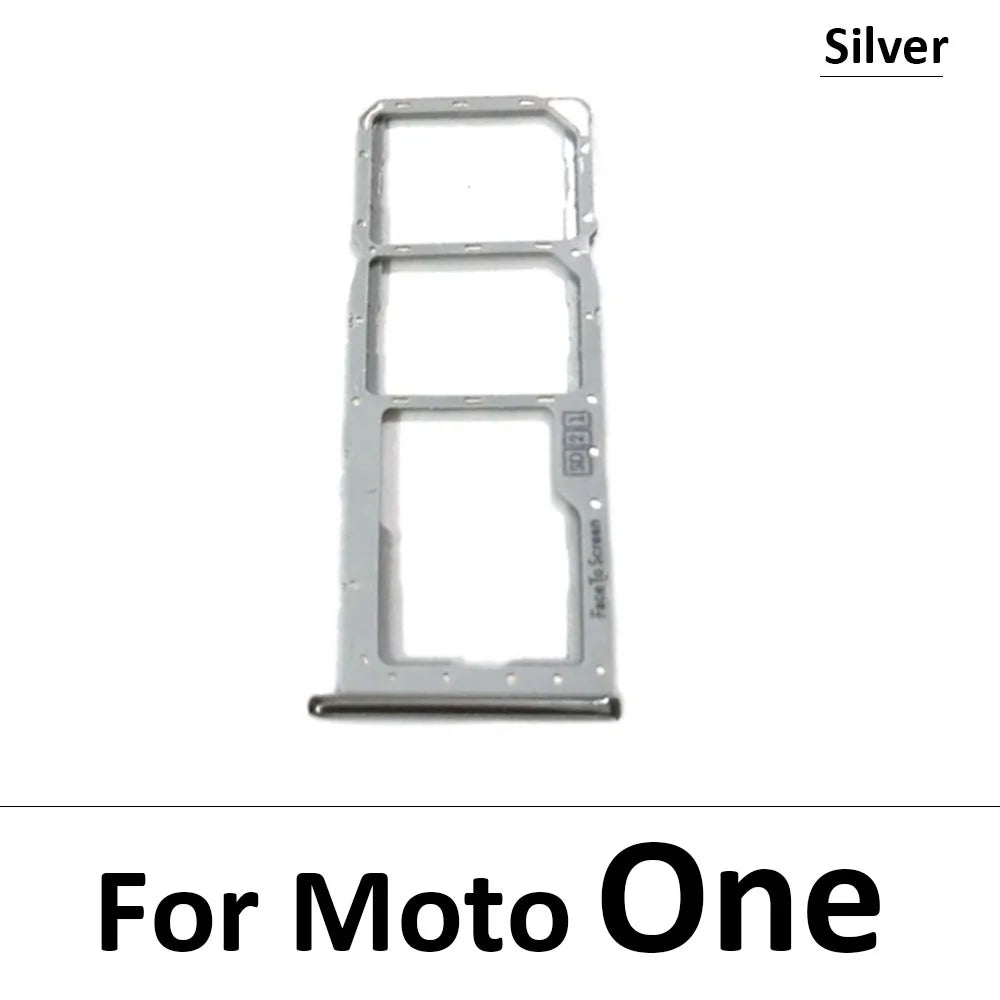 New SiM Tray For Motorola Moto One Macro Action Zoom Hyper Fusion Plus SIM Card Slot SD Card Tray Holder Adapter Motorola phone repair parts