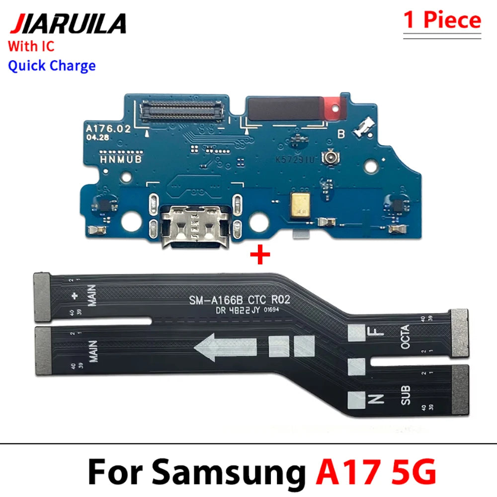 New For Samsung A15 A25 A35 A55 A16 A26 A56 A17 4G 5G USB Charging Port Board Connector Port Main Mainboard Flex Cable Samsung phone repair parts