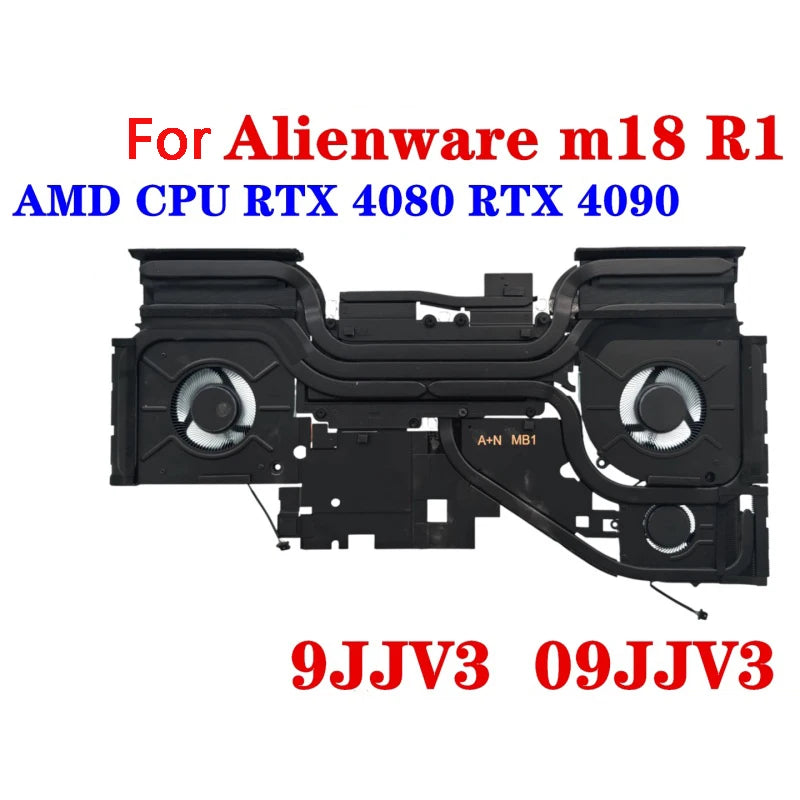 NEW ORIGINAL Laptop LAPTOP CPU GPU Cooling Fan With Heatsink For Alienware m18 R1 M18 R2 AMD RTX4060 4070 0NXM30  Dell laptop repair partsRTX4080 09JJV3