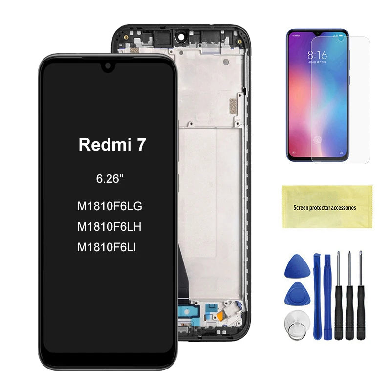 Display Screen for Xiaomi Redmi Note 7 M1901F7G LCD Display Touch Screen Digitizer with Frame for Redmi 7 Redmi7 Replacement Xiaomi phone repair parts
