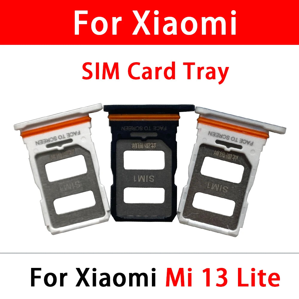 10Pcs, New For Xiaomi Mi 13 Pro / Mi 13 Lite / Mi 13T Pro SIM Card Slot SD Card Tray Holder Adapter  Xiaomi  Xiao mi phone repair parts