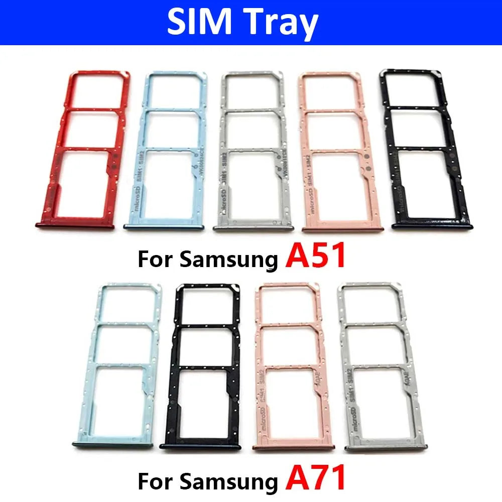 For Samsung  A51 A515F A515 A71 A715F A715 SIM Card Tray Slot Holder Adapter Accessories