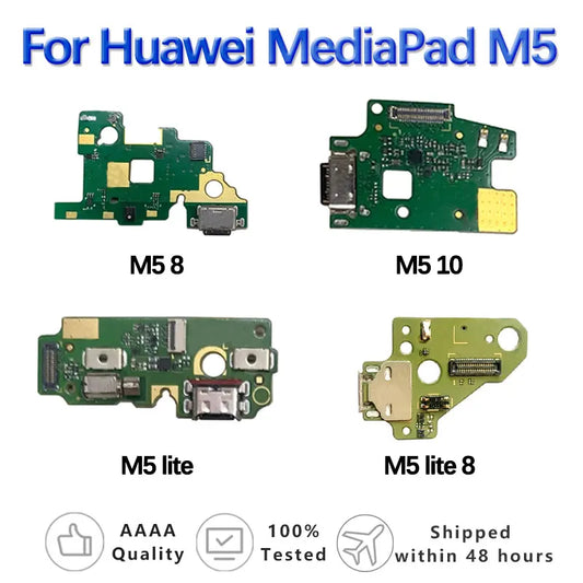 USB Charging Connector Port Board Parts Flex Cable For Huawei MediaPad M5 Lite 8 M5 8 M5 10 10(pro) Flex Cable Replacement Part  Huawei Tablet repair parts