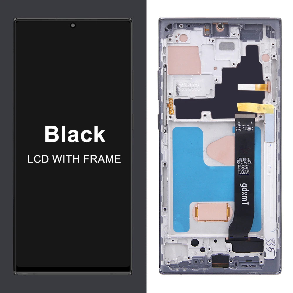 Super Screen For Samsung Note 20 Ultra N986B N985 N985F Display Note20 Ultra 5G SM-N986F LCD Touch Screen,With Frame,100% Tested Samsung phone repair parts