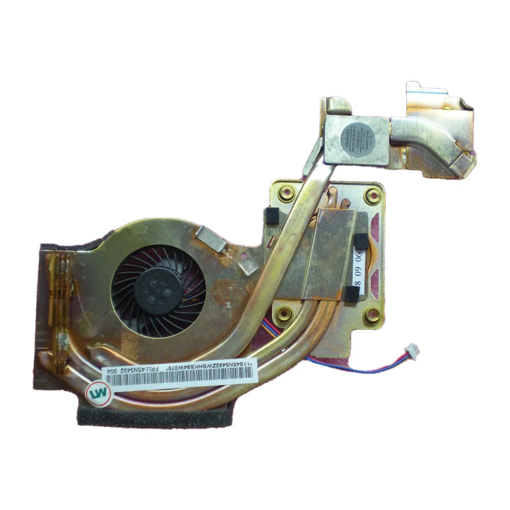 Original CPU Cooling Fan For Lenovo ThinkPad T500 W500 Laptop Fan With Heatsink 45N5493 45N5492 Lenovo laptop repair parts