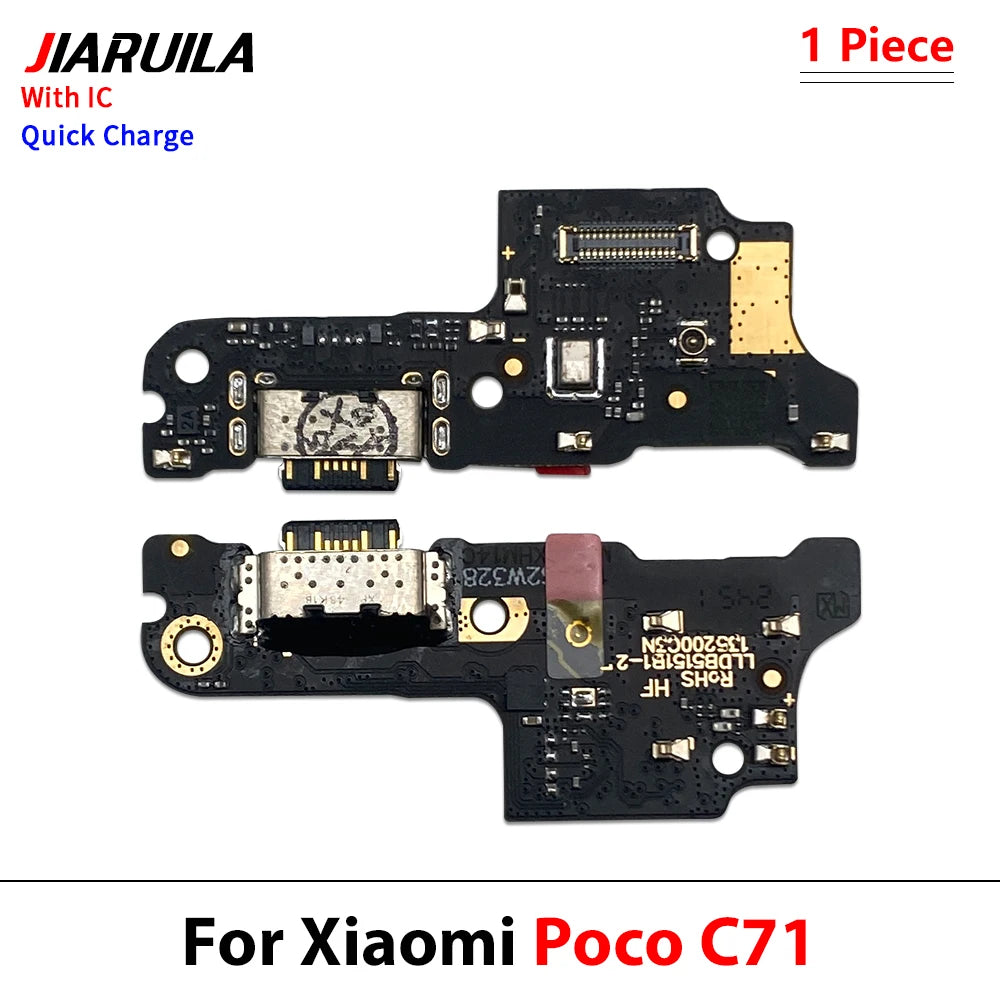 Dock Connector Micro USB Charger Charging Port Flex Cable Microphone Board For Xiaomi Poco C40 C50 C51 C61 C71 C55 C65 C75 C85  Xiaomi  Xiao mi phone repair parts