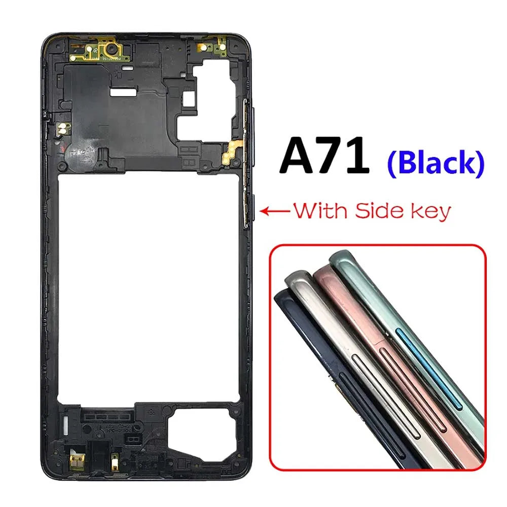 New Housing Middle Frame Bezel Middle Plate Cover For Samsung A31 A41 A51 A71 Repair Parts Samsung phone repair parts