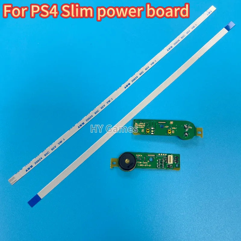 10sets TSW-004 for Ps4 Slim Cuh-2000 on Off Power Switch Eject Button Board with 8pin Flex Cable Set Game console repair parts