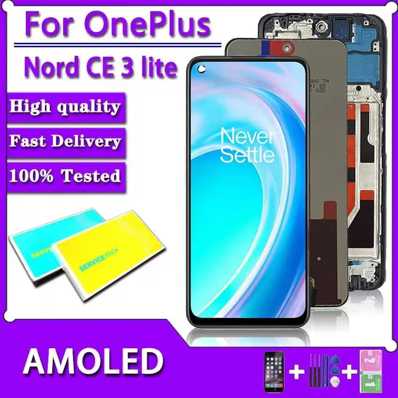 AAA+ For OnePlus Nord CE 3 Lite CE3 Lite LCD Display Touch Screen Digitizer Assembly Compatible with CPH2467 CPH2465  OnePlus phone repair parts