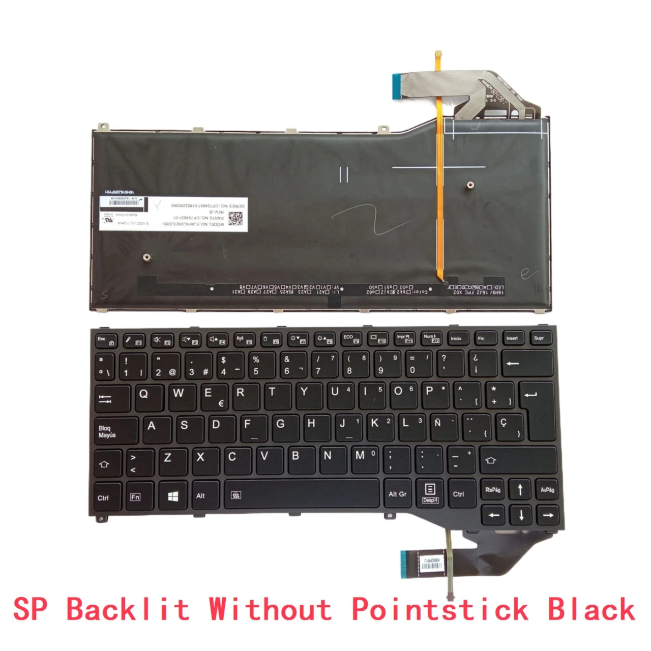 New US Spanish UK Laptop Backlit Keyboard For Fujitsu Lifebook P727 P728 U729X U727 U728 U729 Notebook PC Replacement