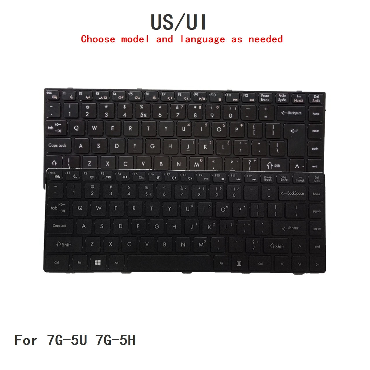New US UI Language  Keyboard For Haier 7G-5U 7G-5H Notebook PC Replacement Keyboard